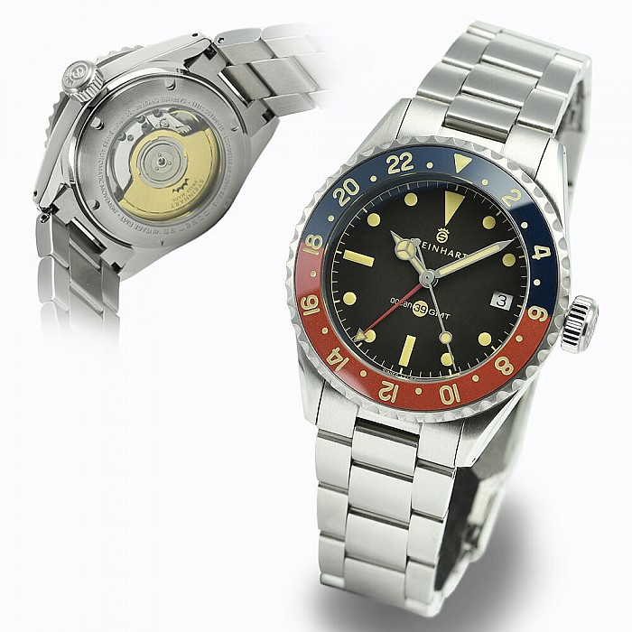 Steinhart Ocean 39 vintage GMT Premium blue/red Keramik BAZAR - vyzkoušené zboží -15%