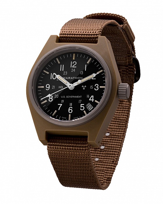 Marathon GPQ Date Tan USGM - General Purpose Quartz US Government Markings