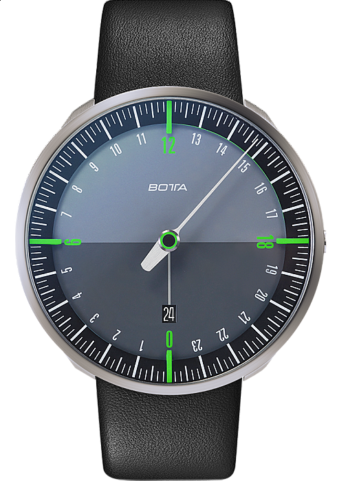 Botta-Design UNO 24+ Black/Green Titanium Quartz - 45 mm