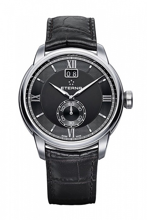 Eterna Adventic Quartz Big Date black leather