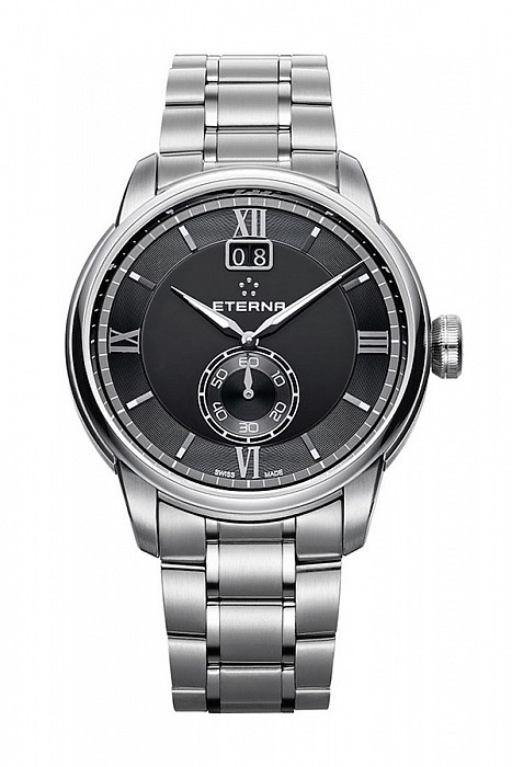 Eterna Adventic Quartz Big Date black steel