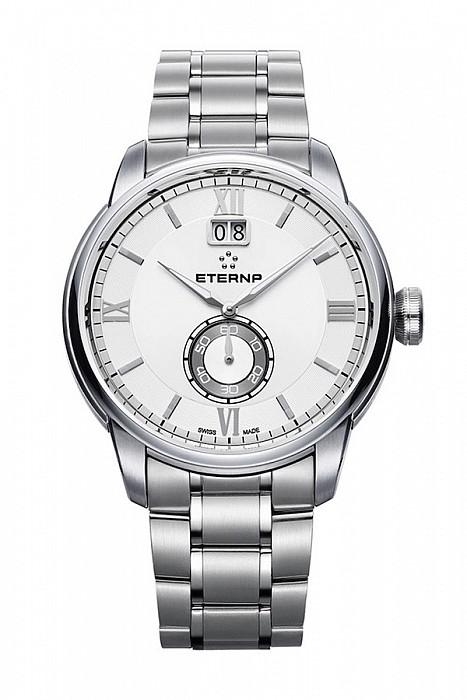 Eterna Adventic Quartz Big Date white steel