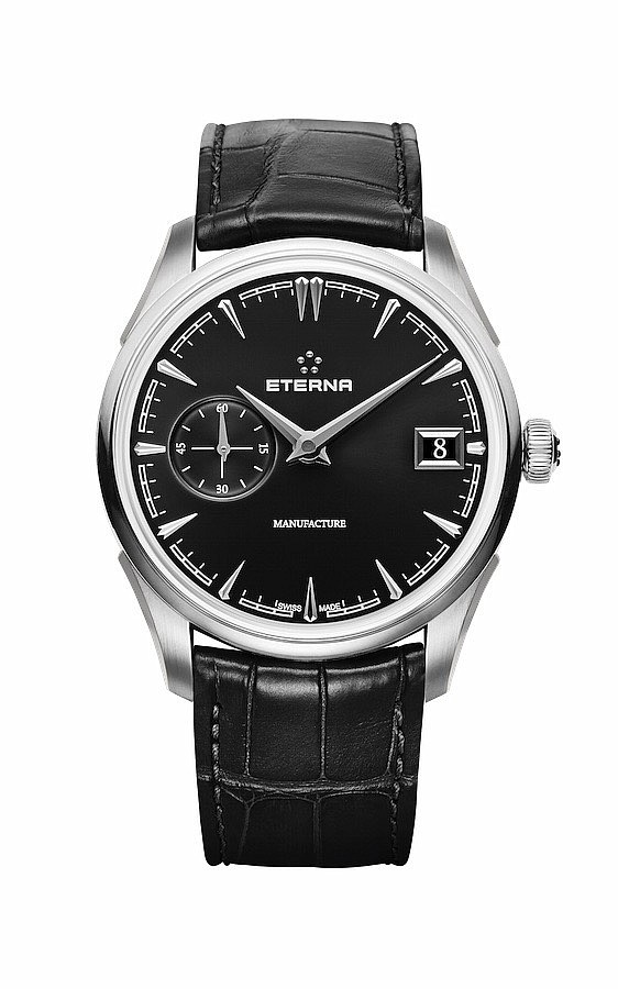 Eterna 1948 Legacy Small Second black alligator od 90 370 K Chronoshop.cz