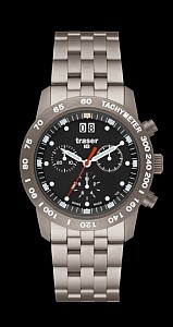 Traser Classic Chronograph Big Date Titan Blue