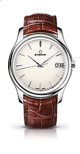 Eterna Vaughan Big Date off-white alligator brown