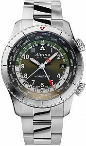 Alpina Startimer Pilot Quartz Worldtimer AL-255GR4S26B