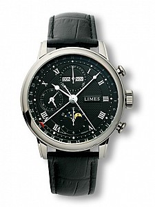 Limes Pharo Vollkalender Chronograph  Schwarz