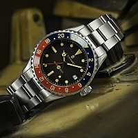 Steinhart Ocean 39 vintage GMT Premium blue/red Keramik BAZAR