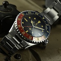 Steinhart Ocean 39 vintage GMT Premium blue/red Keramik BAZAR