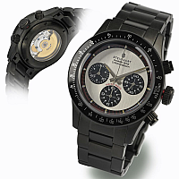 Steinhart Ocean One Vintage Chronograph black matt DLC silver