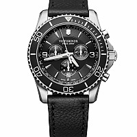 Victorinox Maverick Chronograph black leather