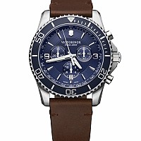 Victorinox Maverick Chronograph blue leather