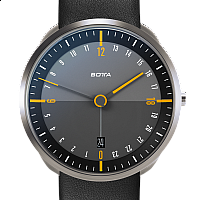 Botta-Design TRES 24 Quartz 40 mm Black/Yellow