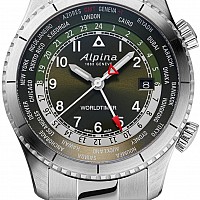 Alpina Startimer Pilot Quartz Worldtimer AL-255GR4S26B