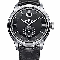 Eterna Adventic Quartz Big Date black leather